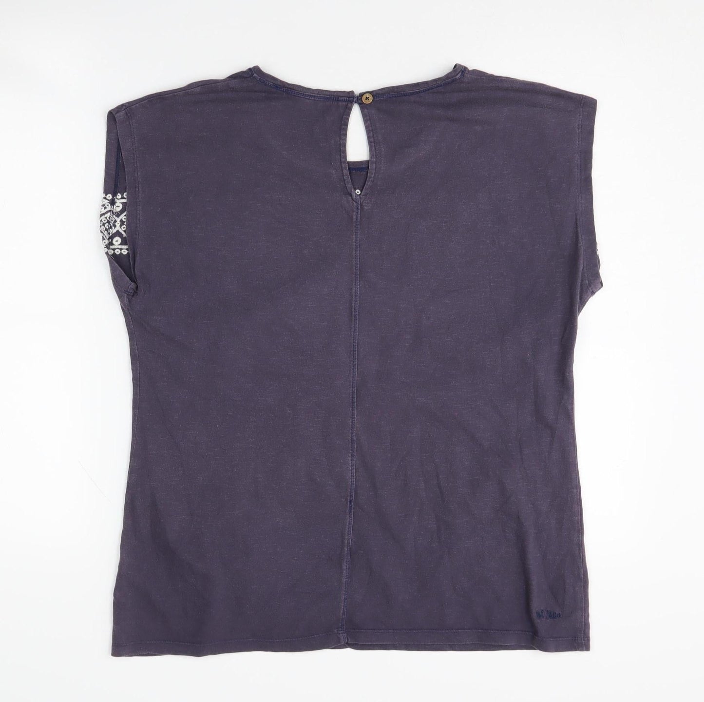 Fat Face Women's Purple Geometric T-Shirt Size 14