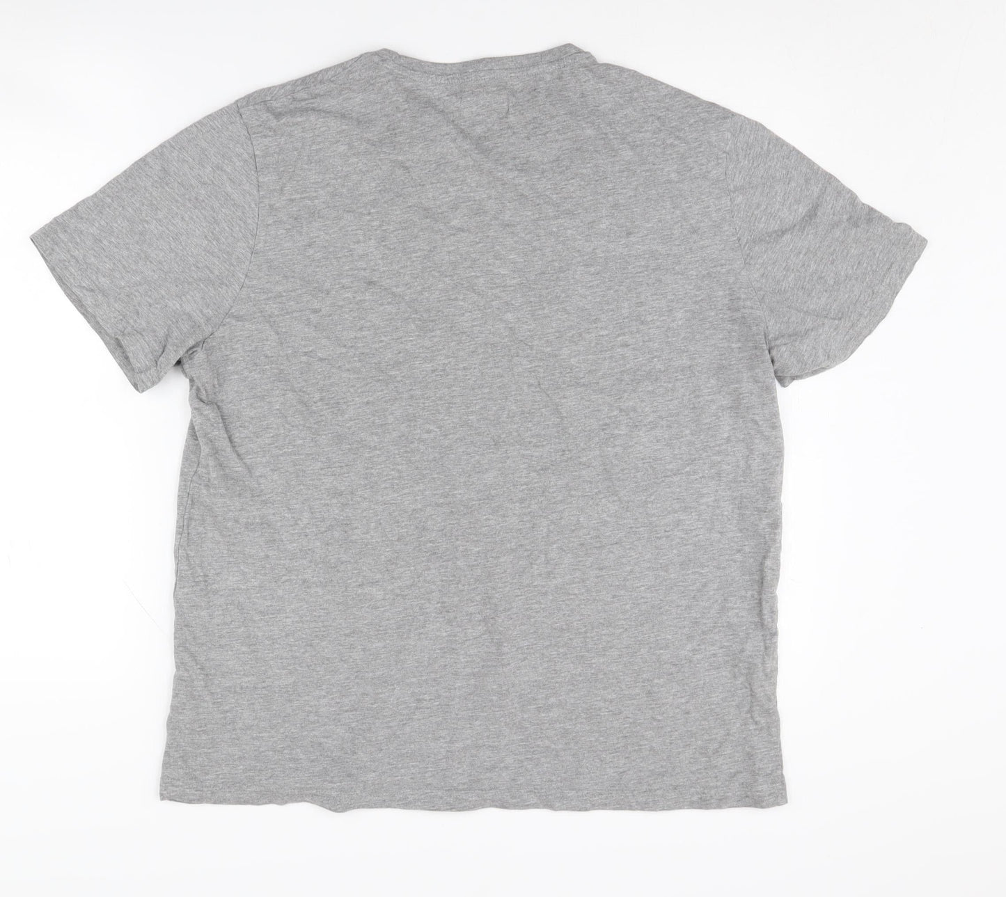 Jacamo Men's Grey L T-Shirt, Cotton Blend, Crew Neck