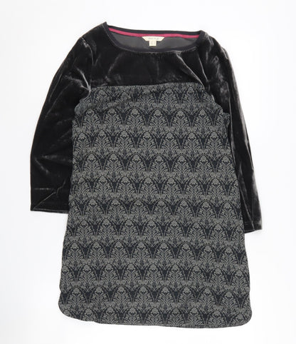 White Stuff Women's Black Velvet Tunic Blouse - Size 8