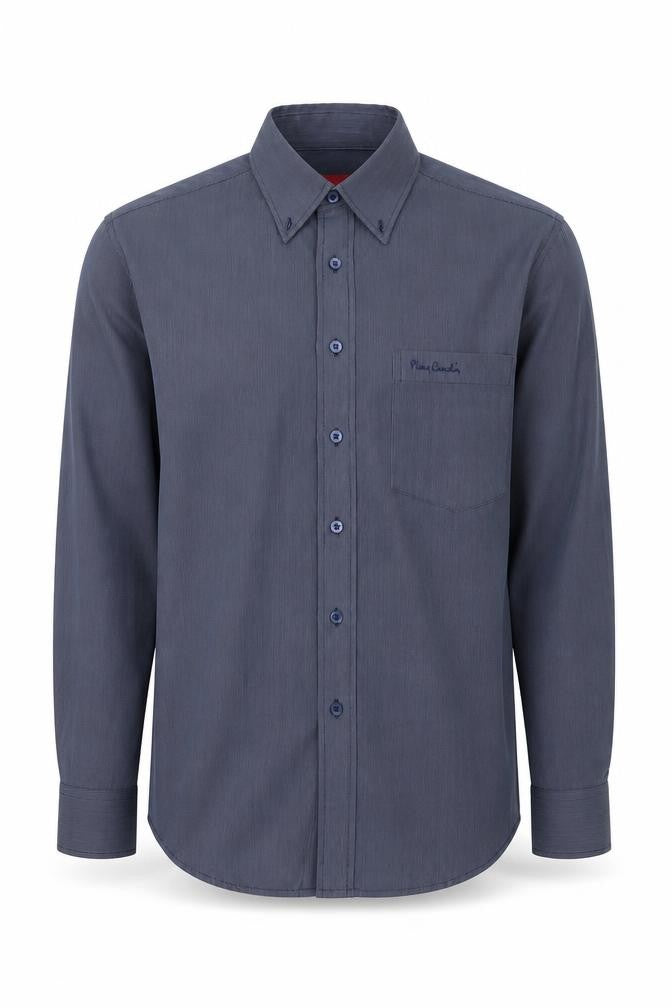 Pierre Cardin Men's Blue Striped Shirt, S, Button-Up