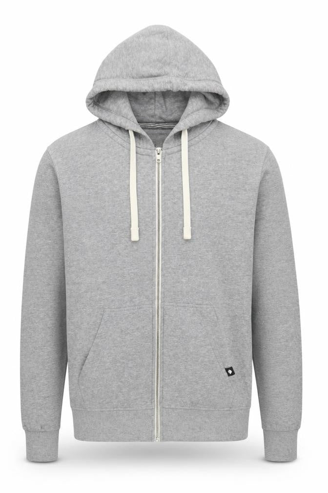 Jack & Jones Men's Grey Full Zip Hoodie S