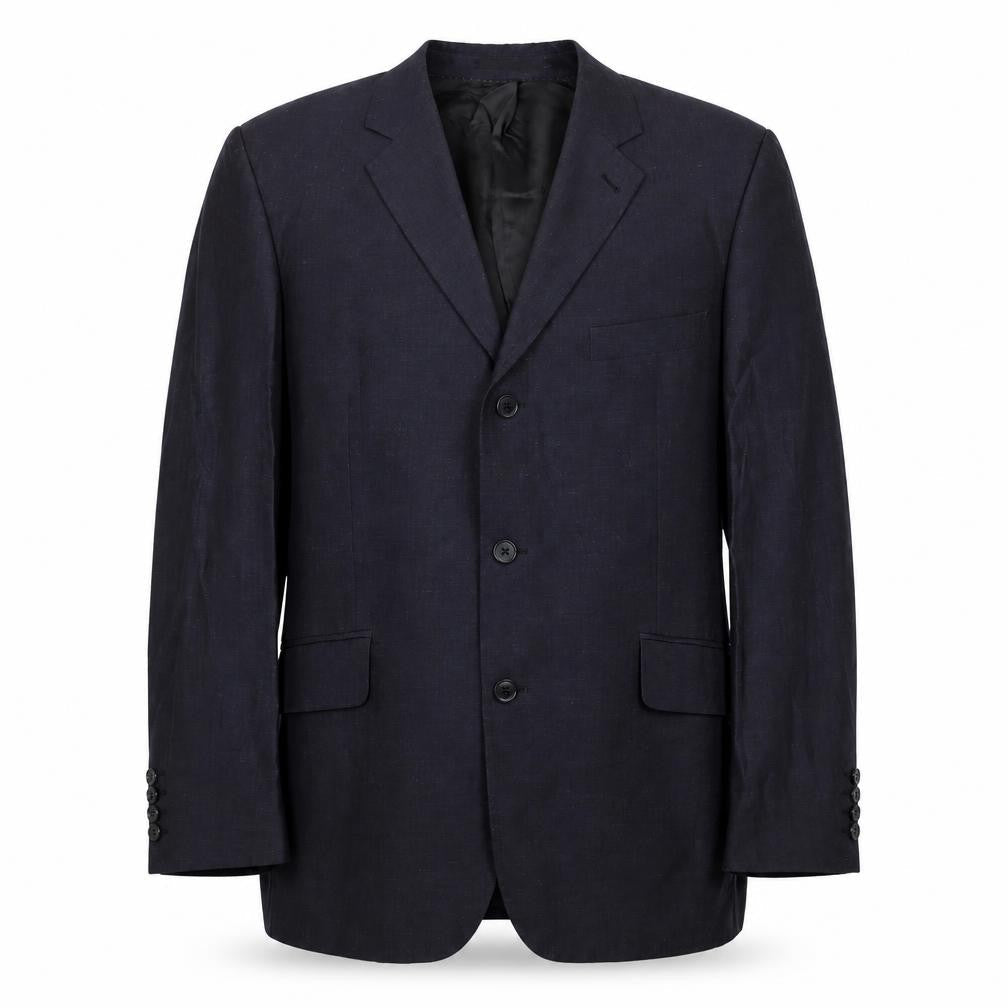Jeff Banks Men’s Blue Wool Linen Blazer 42 Regular
