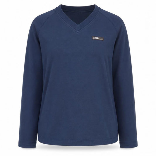 HEAD Women's Blue V-Neck Long Sleeve T-Shirt