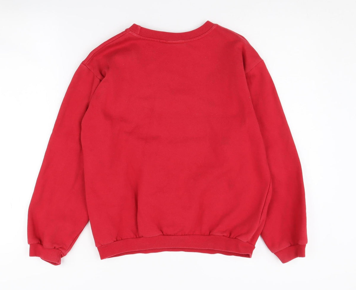 Puma Boys Red Sweatshirt, 12-13 Years, Crew Neck Pullover