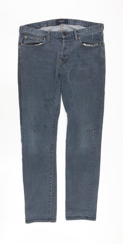 Paul Smith Men's Blue Straight Jeans 32