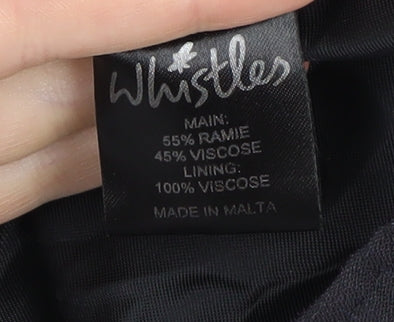 Whistles Women's Black Blazer, UK 12, Single-Breasted
