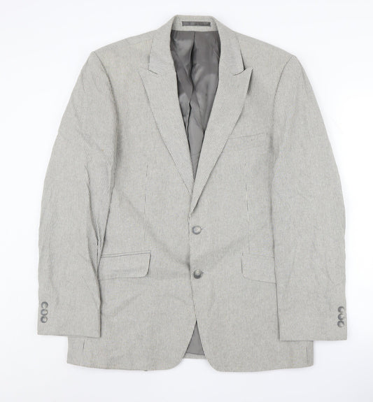 STVDIO Jeff Banks Men’s Grey Striped Blazer 40 Regular