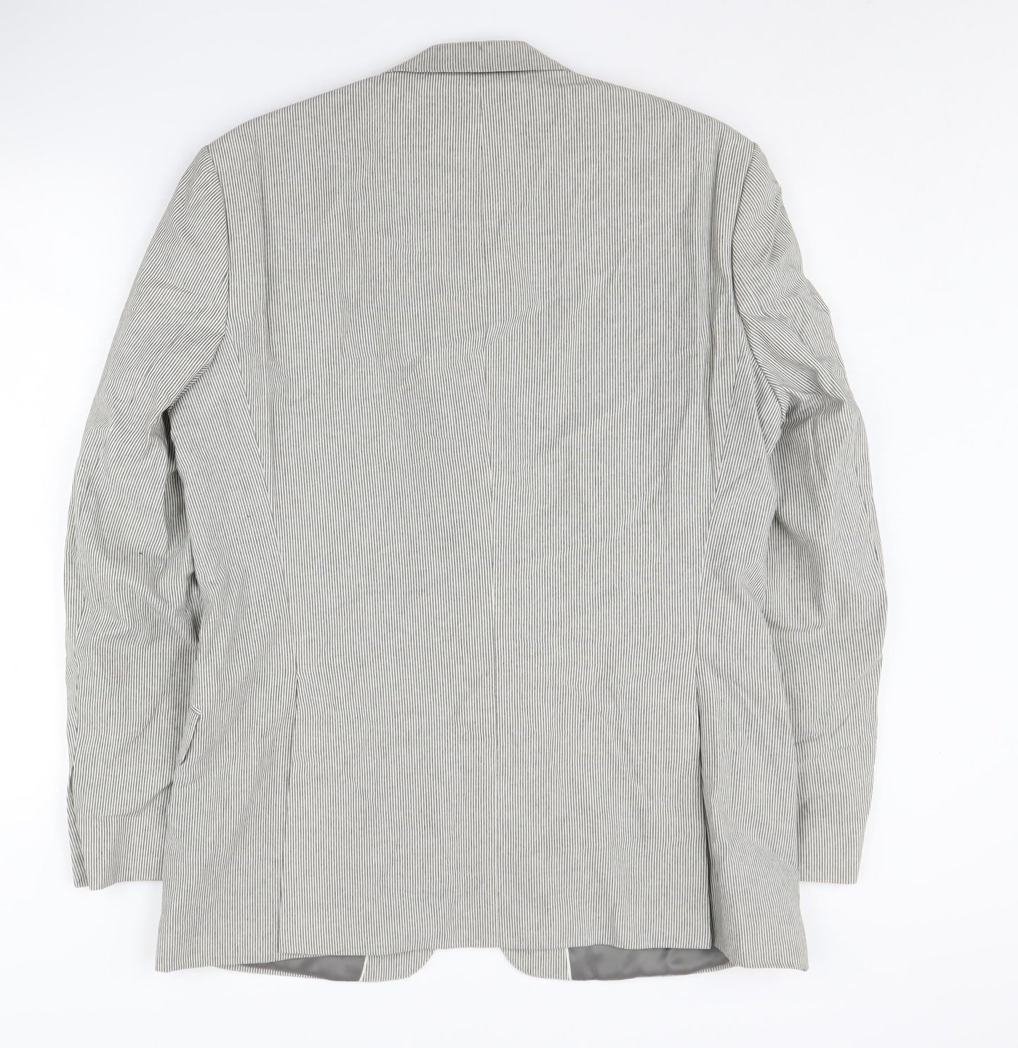 STVDIO Jeff Banks Men’s Grey Striped Blazer 40 Regular