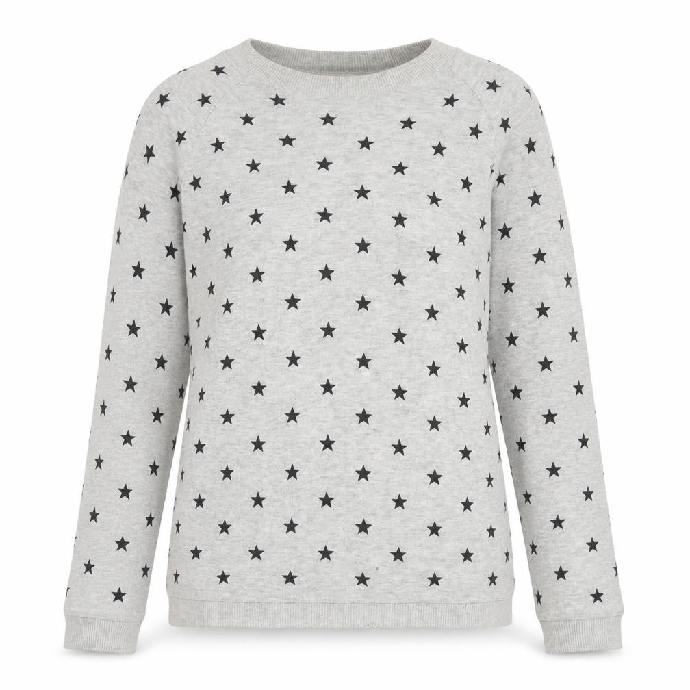 Whistles Women's Grey Star Pattern Pullover Jumper, Size 10