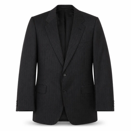Austin Reed Men's Black 42 Regular Fit Stripe Suit Jacket