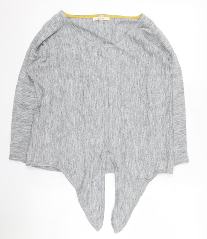 White Stuff Women's Grey Long Sleeve Knit Top Size 8