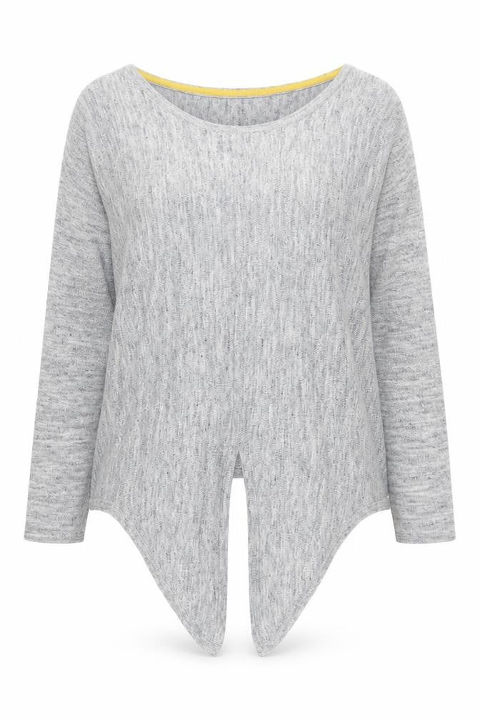 White Stuff Women's Grey Long Sleeve Knit Top Size 8