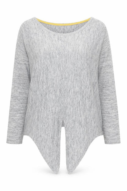 White Stuff Women's Grey Long Sleeve Knit Top Size 8