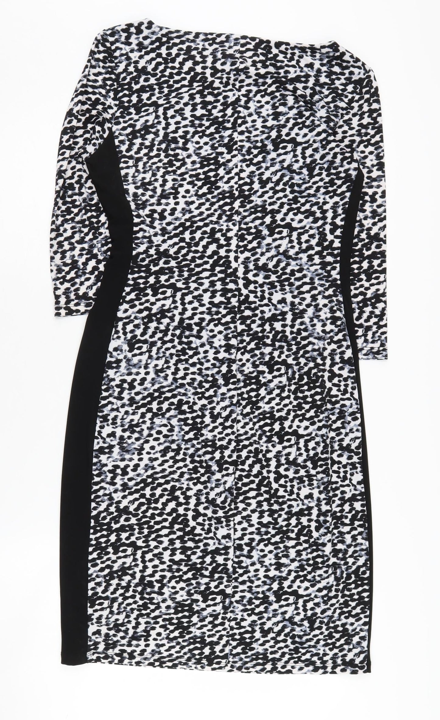 Lauren Ralph Lauren Women's Black White Print Sheath Dress