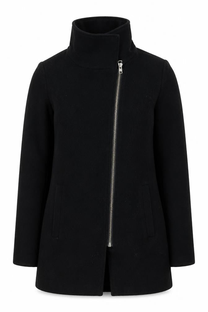 Jacqueline de Yong Women's Black Mid-Length Coat XS