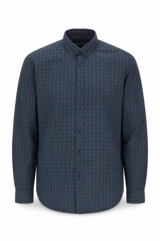 Angelo Litrico Men's Blue Check Shirt XL