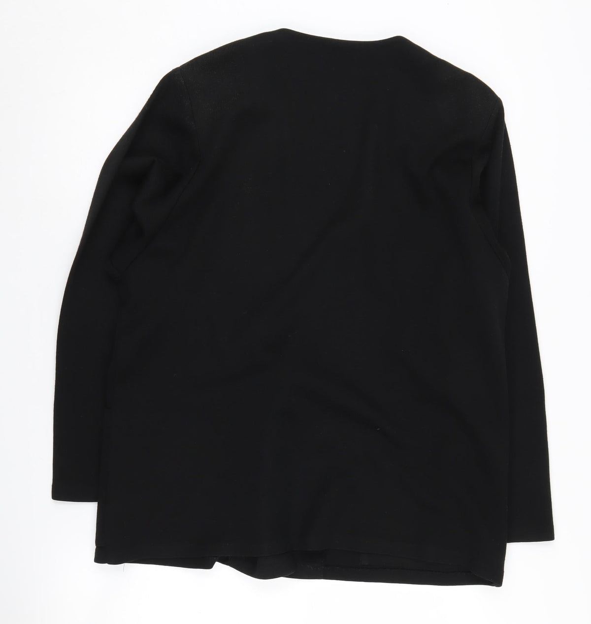St Michael Women's Black Blazer Size 14 Acrylic Knit