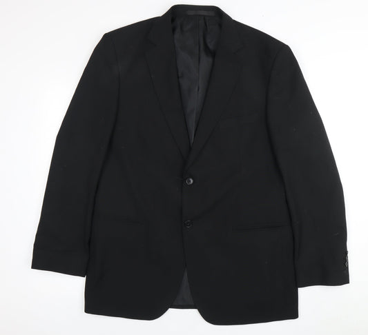 Marks and Spencer Men's Black Blazer, Size 42R Formal Jacket