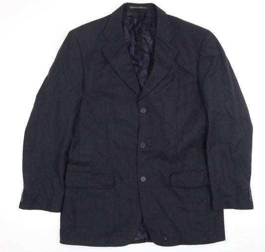 Marks and Spencer Men's Navy Blazer, Size 40R Wool