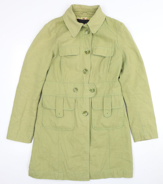 Next Women's Green Cotton Overcoat Size 12