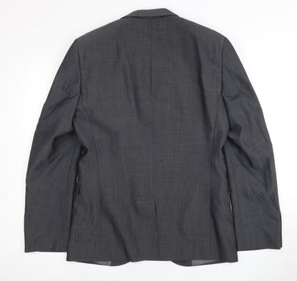 Next Men's Grey Wool Blazer 38 Regular Business