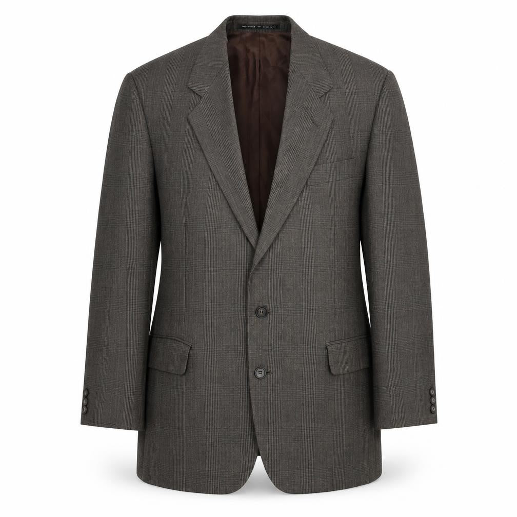 The Label Men's Brown Blazer, 42 Regular, Single-Breasted