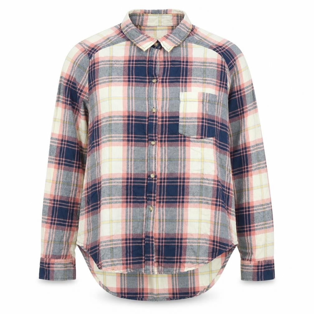 Hollister Women's Multicoloured Plaid Button-Up Shirt