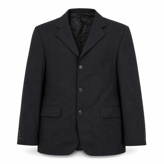 Burton Men's Black Striped Blazer - 40 Short, Formal Jacket