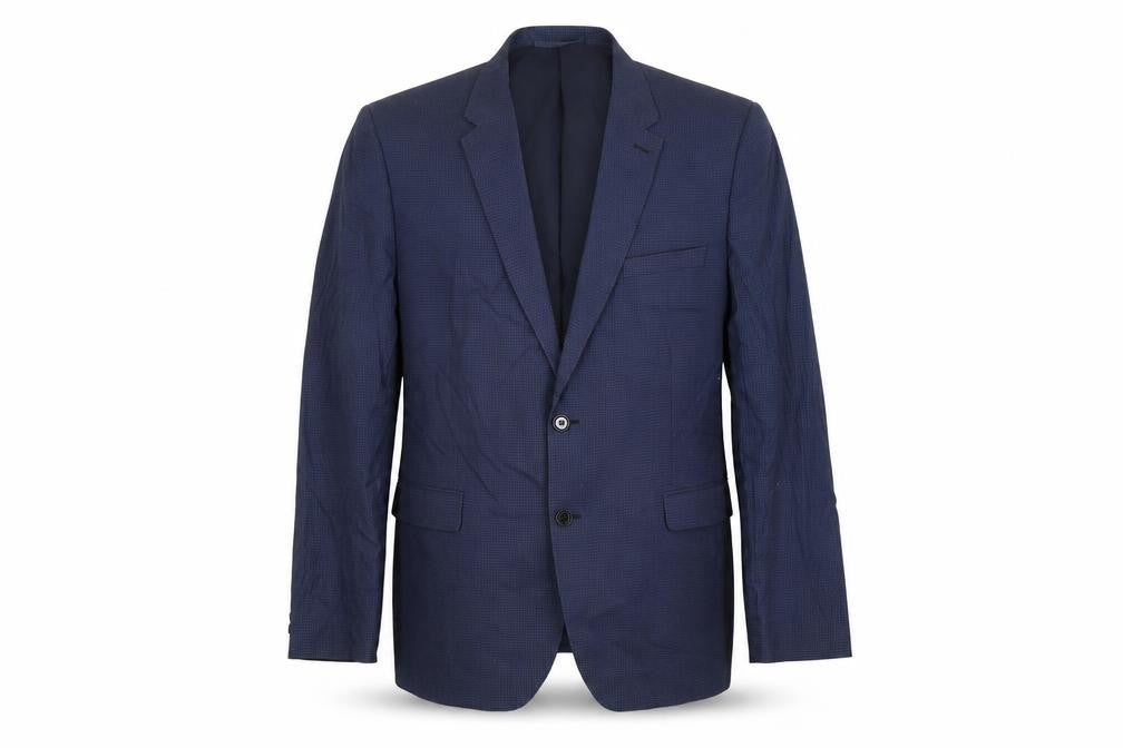 Marks & Spencer Men's Blue 38R Blazer Check Regular