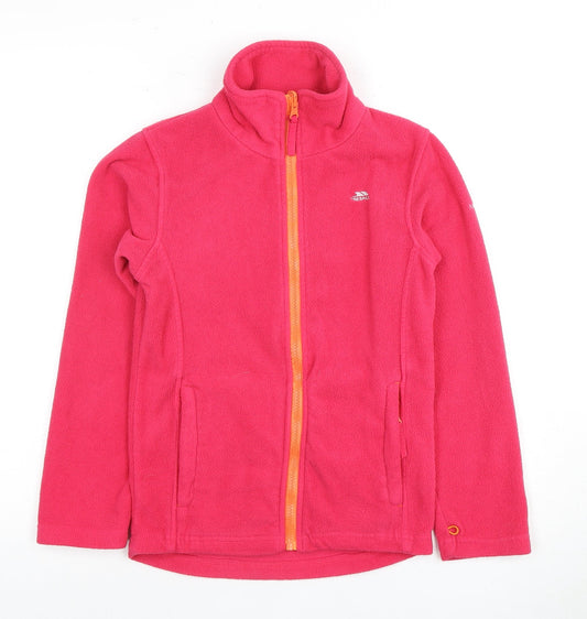 Trespass Girls Pink Fleece Jacket Size 10 Years