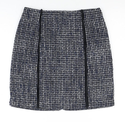 Warehouse Women's Multicoloured Check Pencil Skirt, Size 8