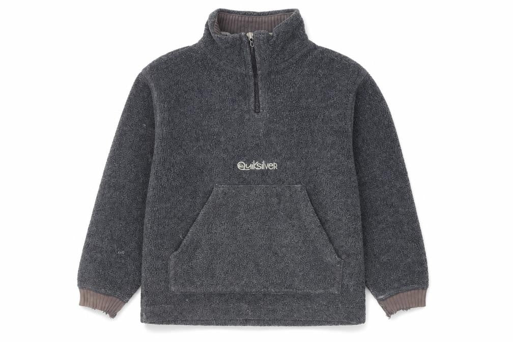 Quiksilver Boys Grey 1/2 Zip Sweatshirt, Size 8, Warm & Stylish