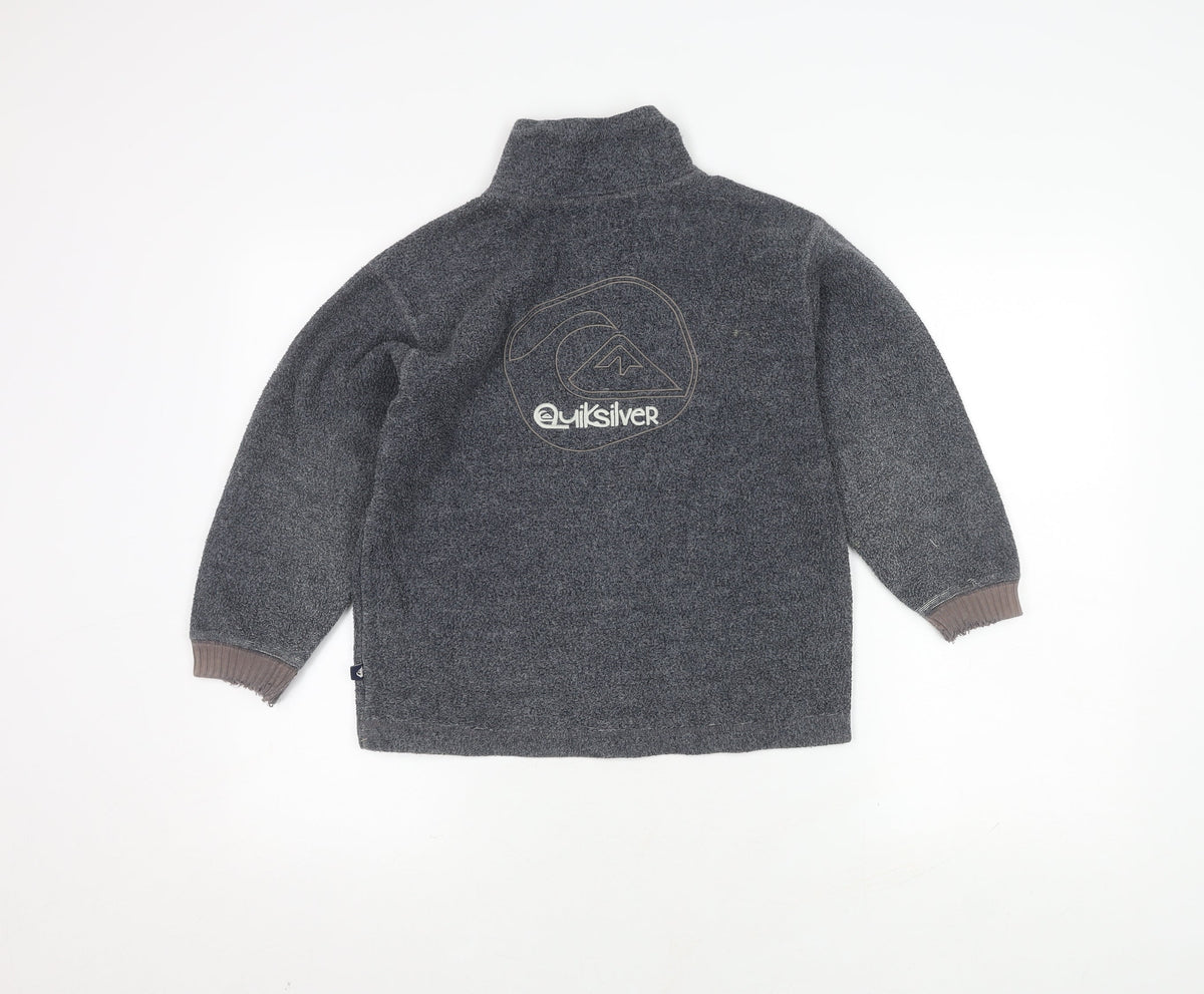 Quiksilver Boys Grey 1/2 Zip Sweatshirt, Size 8, Warm & Stylish