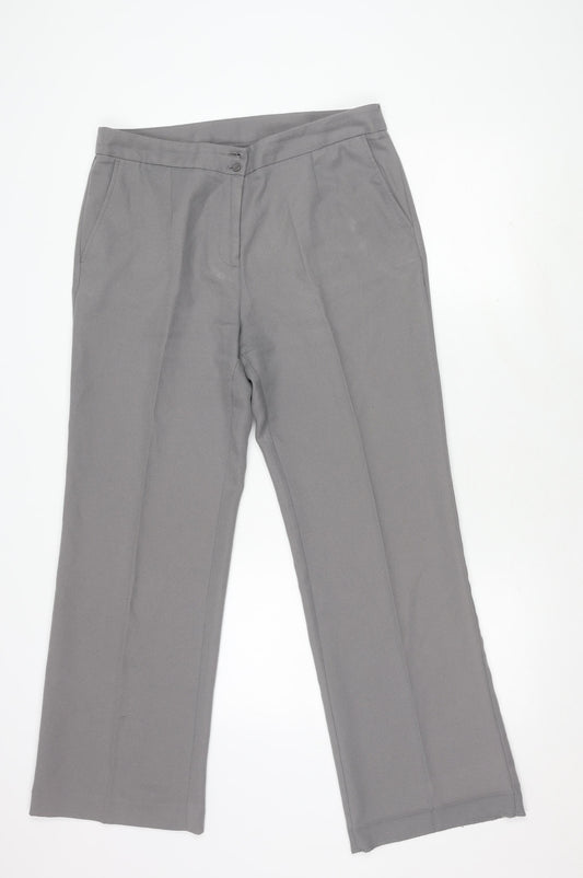 Isle Grey Women's Straight Leg Trousers Size 14
