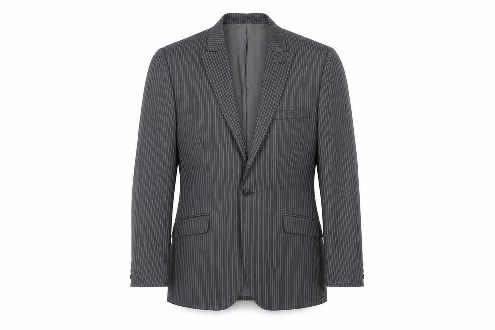 Fellini Tailored Men's Grey Striped Suit Jacket 40R