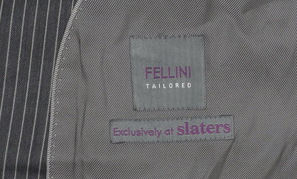 Fellini Tailored Men's Grey Striped Suit Jacket 40R