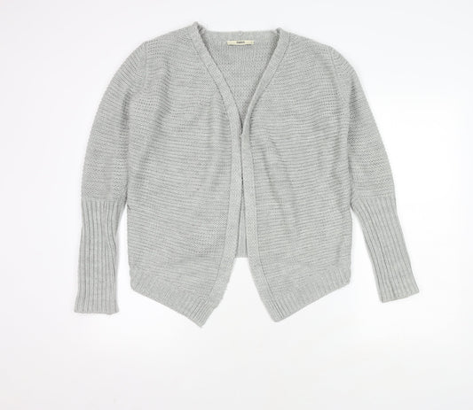 Oasis Women's Grey Cardigan S Long Sleeve V-Neck Knit