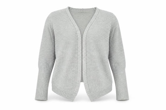 Oasis Women's Grey Cardigan S Long Sleeve V-Neck Knit