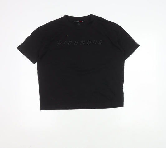 Richmond Sport Black Unisex Basic T-Shirt, M, Short Sleeve