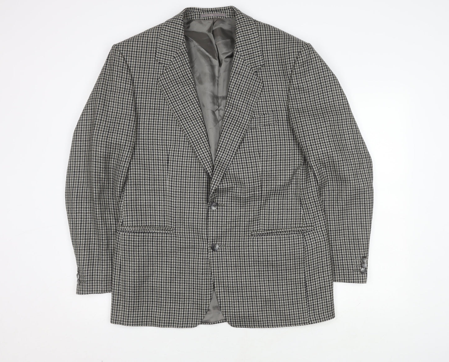 St Michael Men's Black/White Check Blazer, 40R, Formal