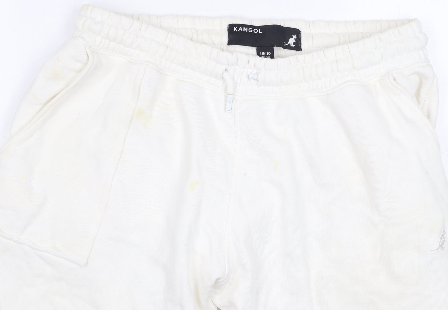 Kangol Women's White Jogger Trousers, Size 10