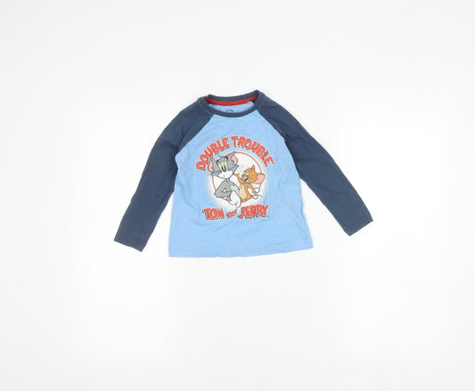 Boys Tom & Jerry Blue Long Sleeve T-Shirt 2-3 Years