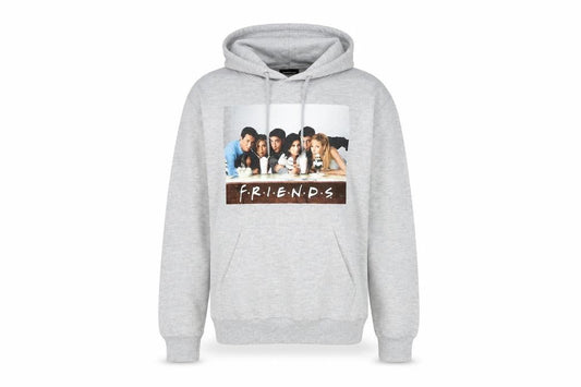 PRETTYLITTLETHING Women's Grey Friends Pullover Hoodie Size S