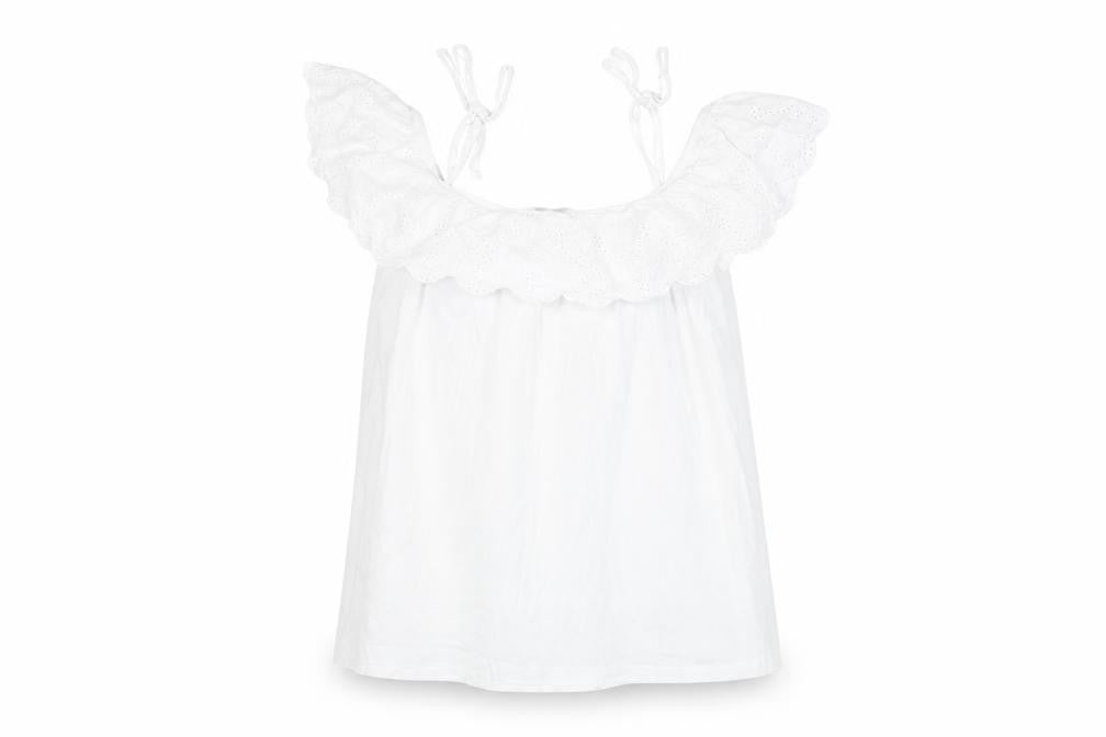 Red Herring Women's White Top Size 10 Cotton