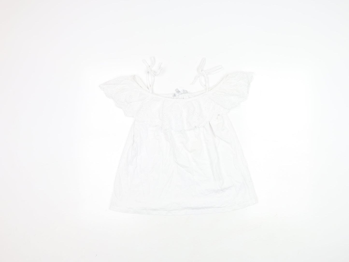 Red Herring Women's White Top Size 10 Cotton
