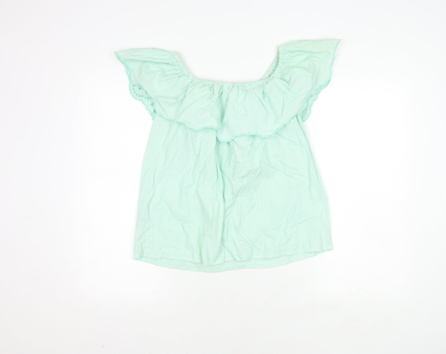 Red Herring Women's Green Off-Shoulder Top Size 10