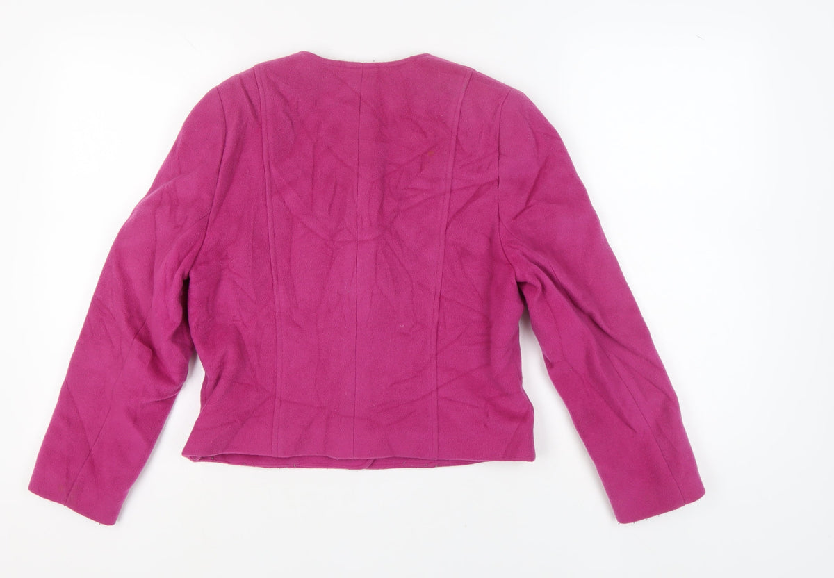 Viyella Women's Pink Regular Blazer UK 10, Five-Button