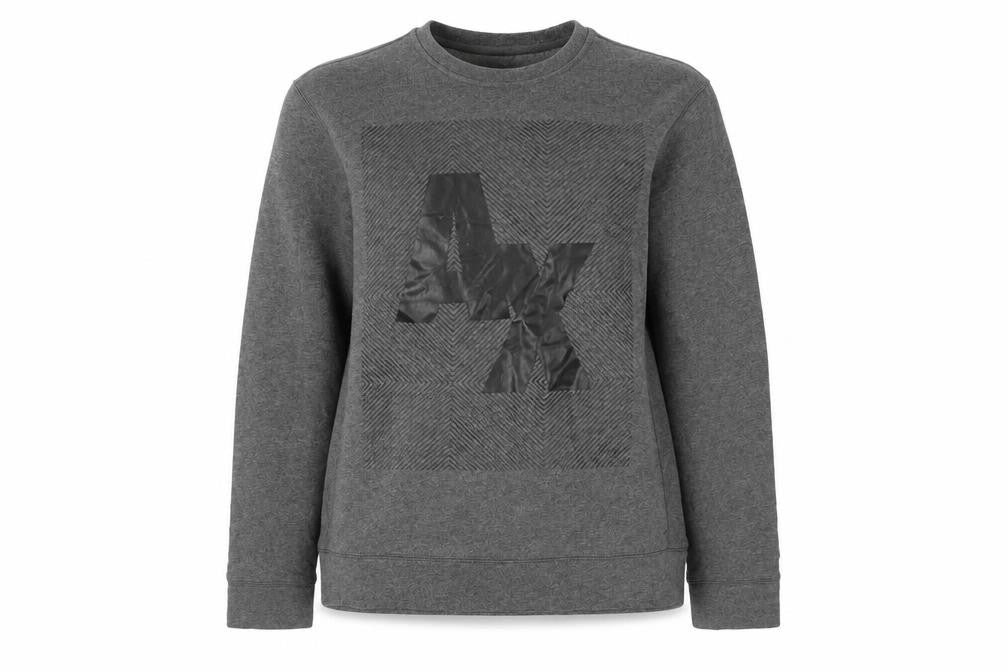 Armani Exchange Grey Unisex XS Sweatshirt, Casual Logo