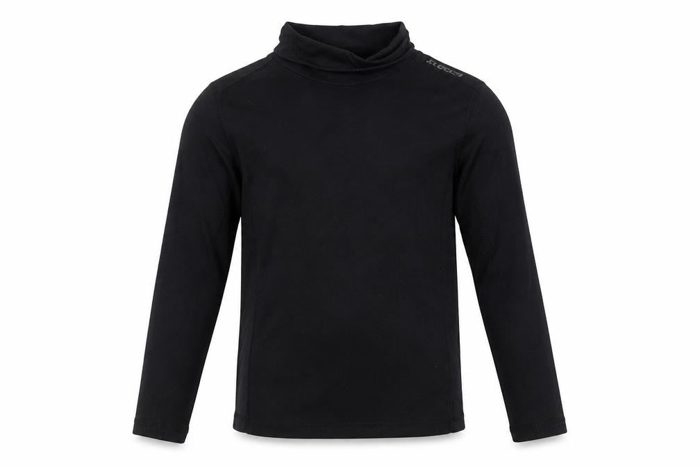 TOG24 Boys Black Long Sleeve Mock Neck Top 9-10 Years