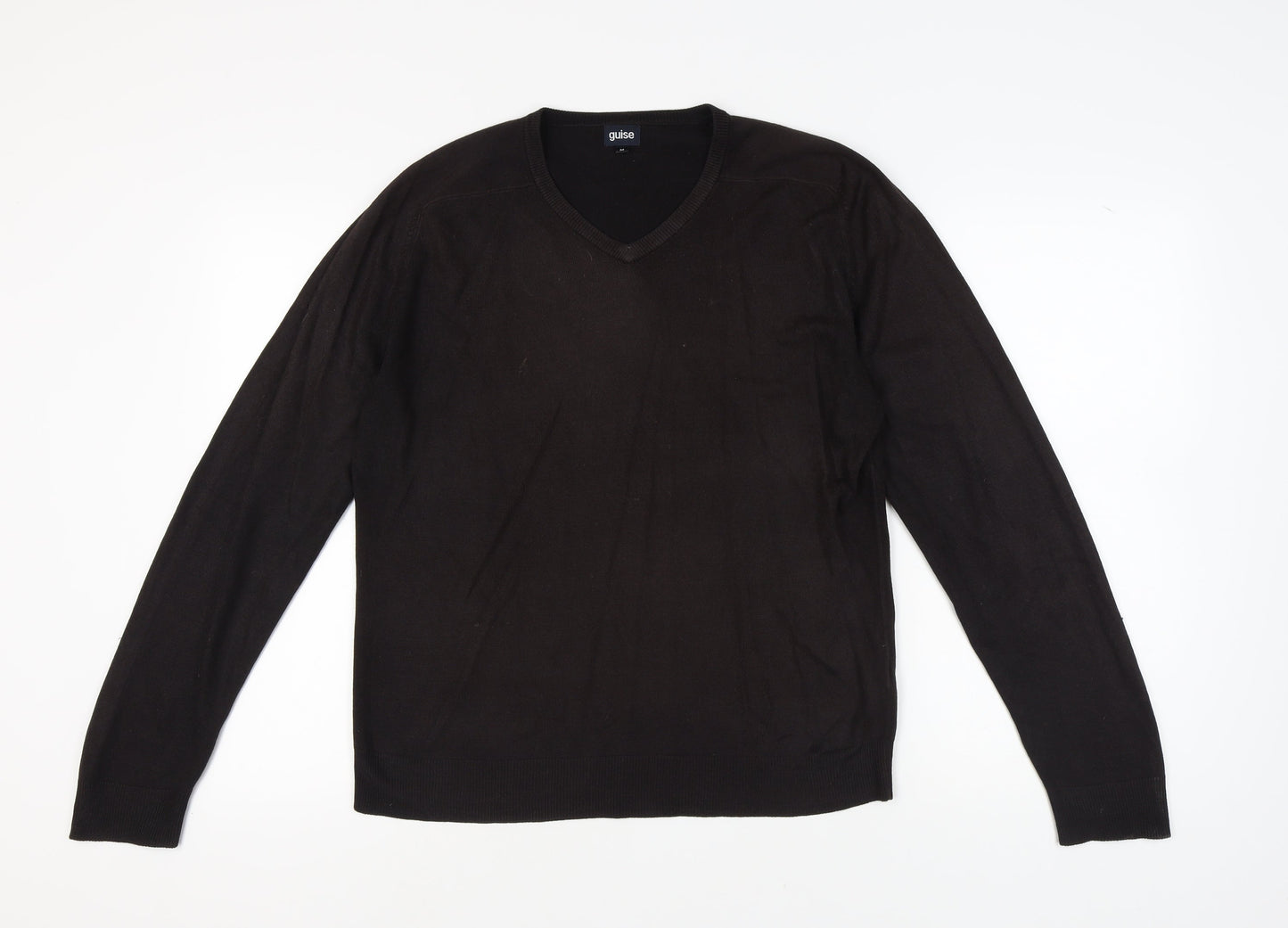 Guise Men's Black V-Neck Pullover Jumper - M